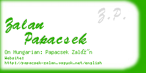 zalan papacsek business card